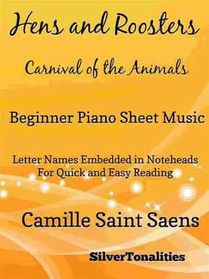 cover image of Hens and Roosters Carnival of the Animals Beginner Piano Sheet Music